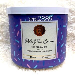 Bath and Body Works Peanut Butter Jelly Ice Cream Candle